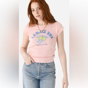 NWT Z Supply Cheeky T - La Dolce Vita - Pink/Peach - Size S